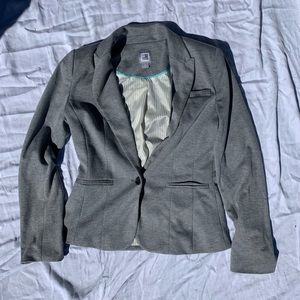 Cotton jersey grey blazer